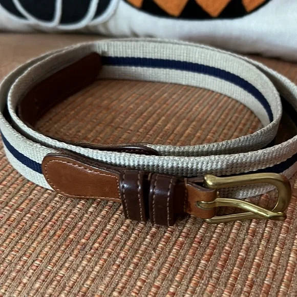 Coach | Accessories | Vtg Coach 383 Leather And Linen Belt  display picture 3